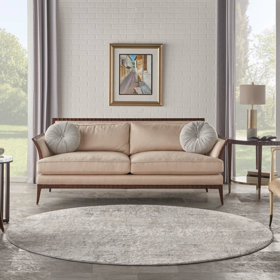 Nourison rug Rustic Textures RUS07 GRYBG GREY BEIGE 8XRND 099446836014 interior 3