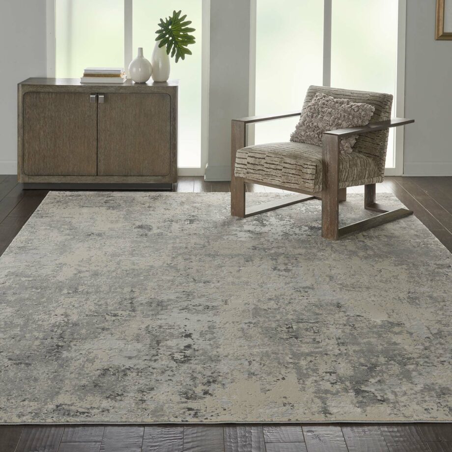 Nourison rug Rustic Textures RUS07 GRYBG GREY BEIGE 8x11 099446496263 interior 1
