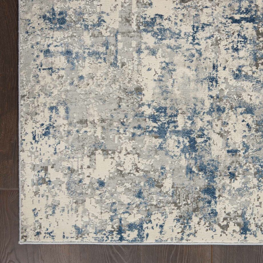 Nourison rug Rustic Textures RUS07 IVGRB IVORY GREY BLUE 5X7 099446496065 CR C