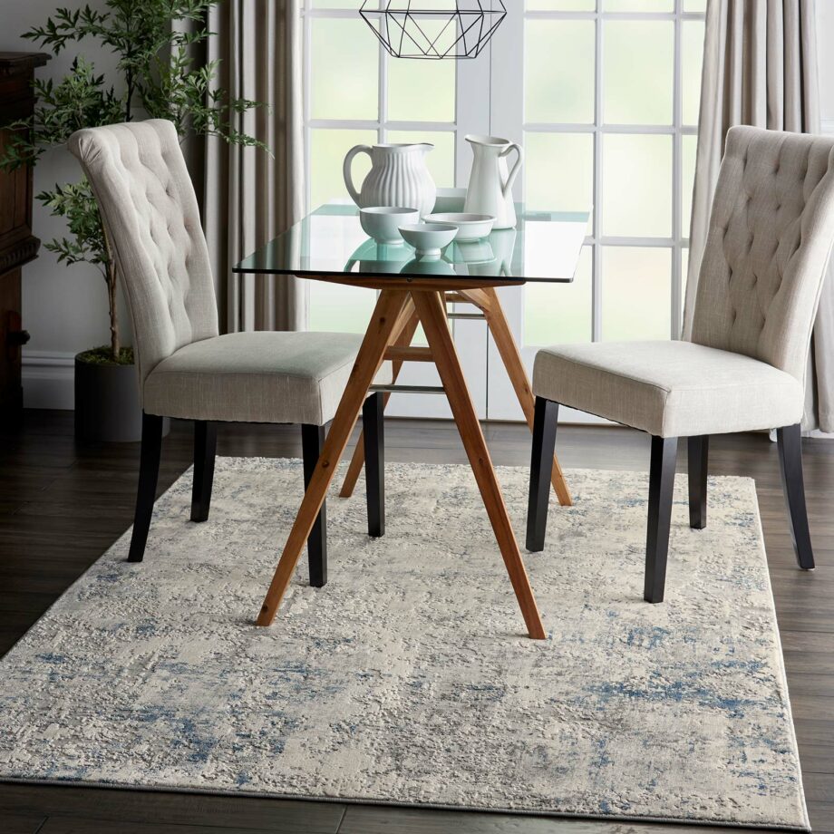 Nourison rug Rustic Textures RUS07 IVGRB IVORY GREY BLUE 5X7 099446496065 interior 3 C