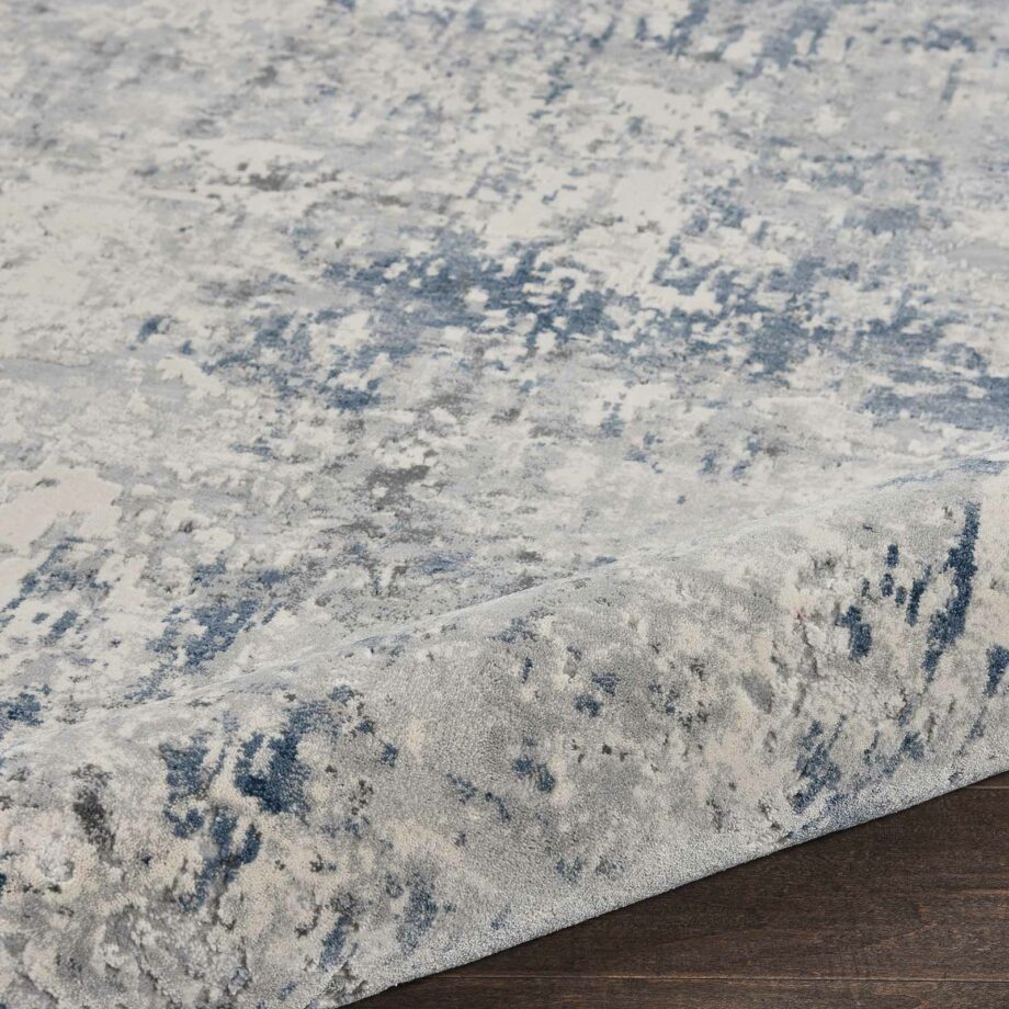 Nourison rug Rustic Textures RUS07 IVGRB IVORY GREY BLUE 8XRND 099446836175 TX01