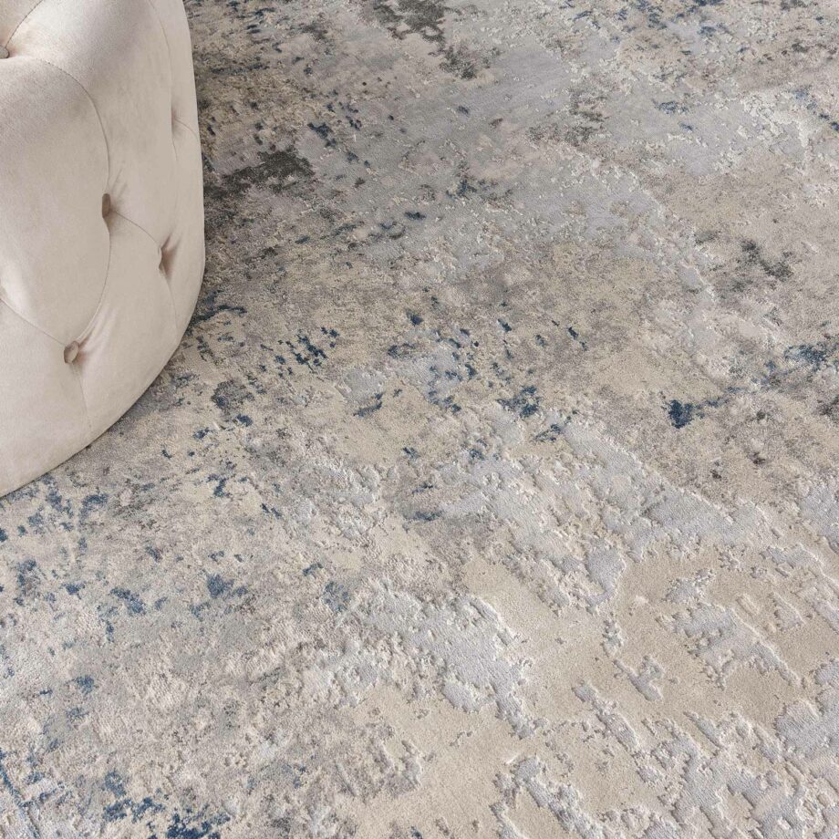 Nourison rug Rustic Textures RUS07 IVGRB IVORY GREY BLUE 8XRND 099446836175 interior 2