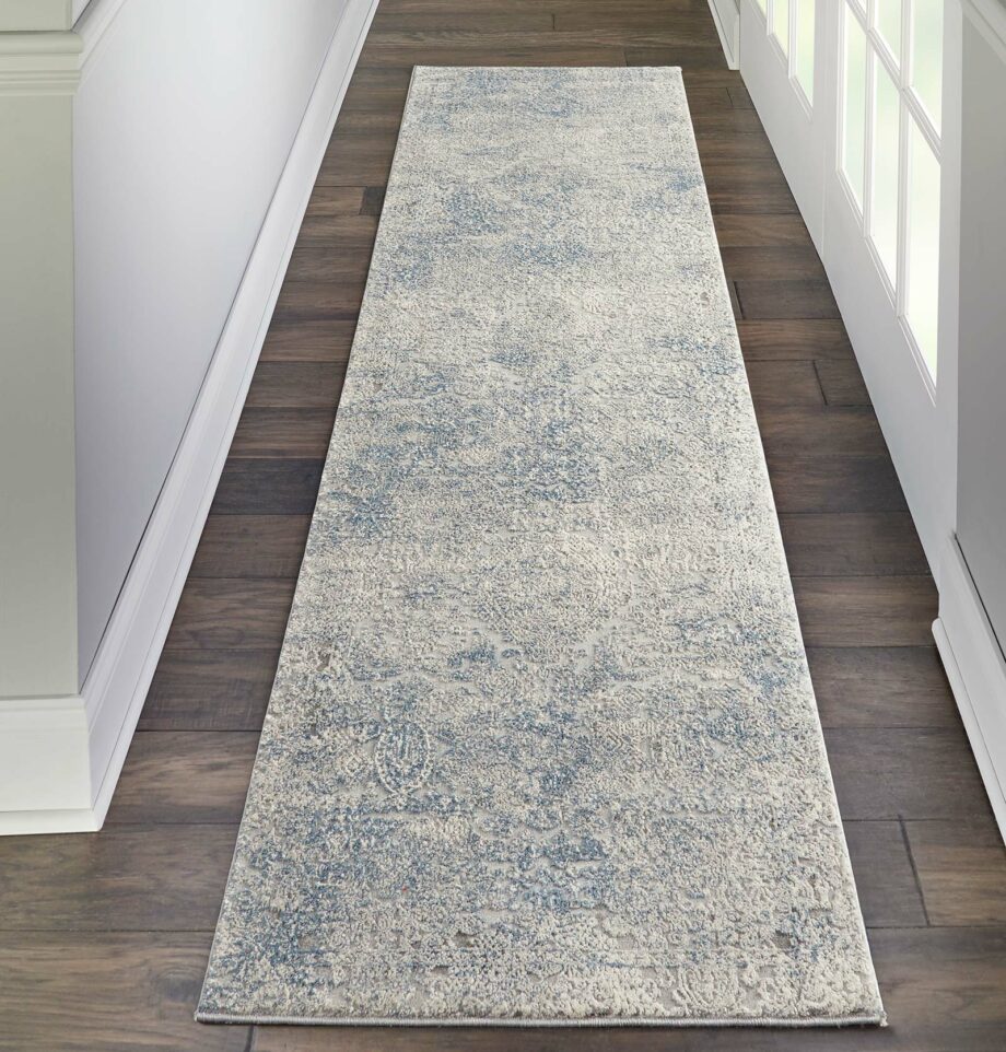 Nourison rug Rustic Textures RUS09 IVLTB IVORY LIGHT BLUE 2x8 099446496409 interior