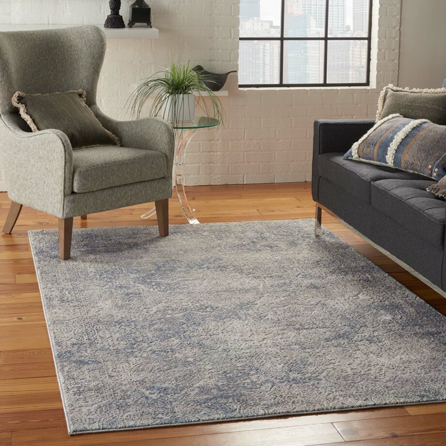 Nourison rug Rustic Textures RUS09 IVLTB IVORY LIGHT BLUE 6x9 099446089397 interior 3