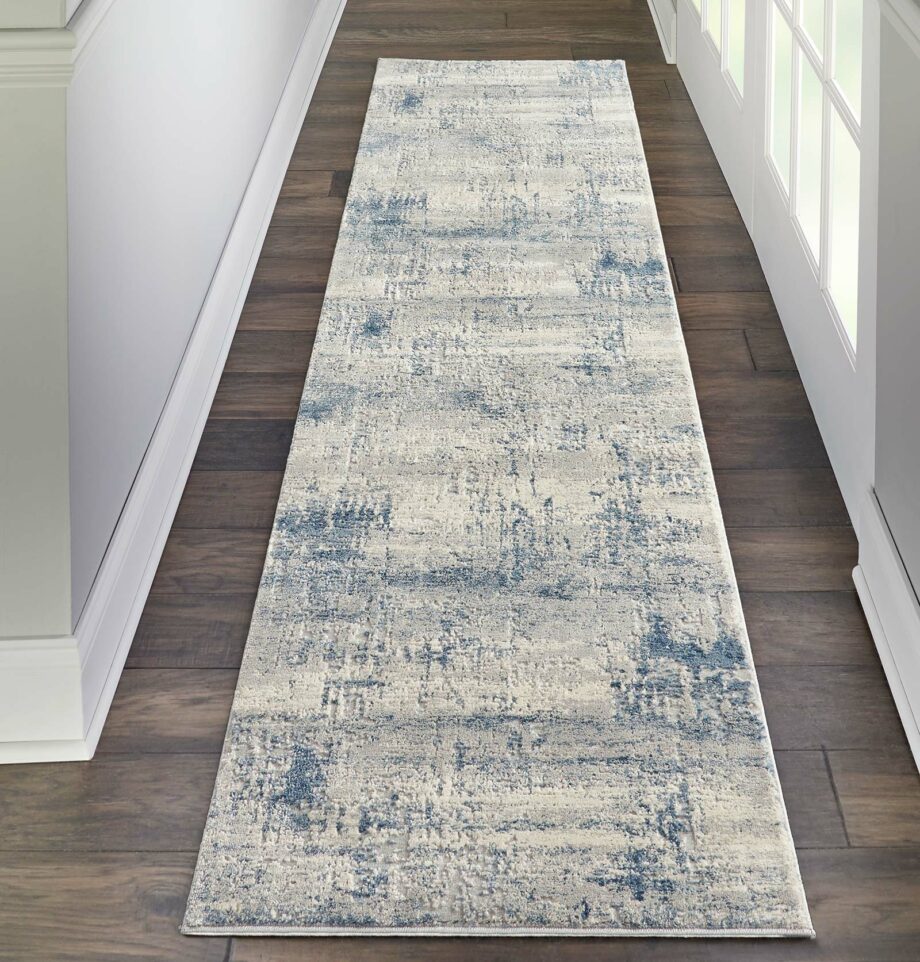 Nourison rug Rustic Textures RUS10 IVBLU IVORY BLUE 2x8 099446496461 interior