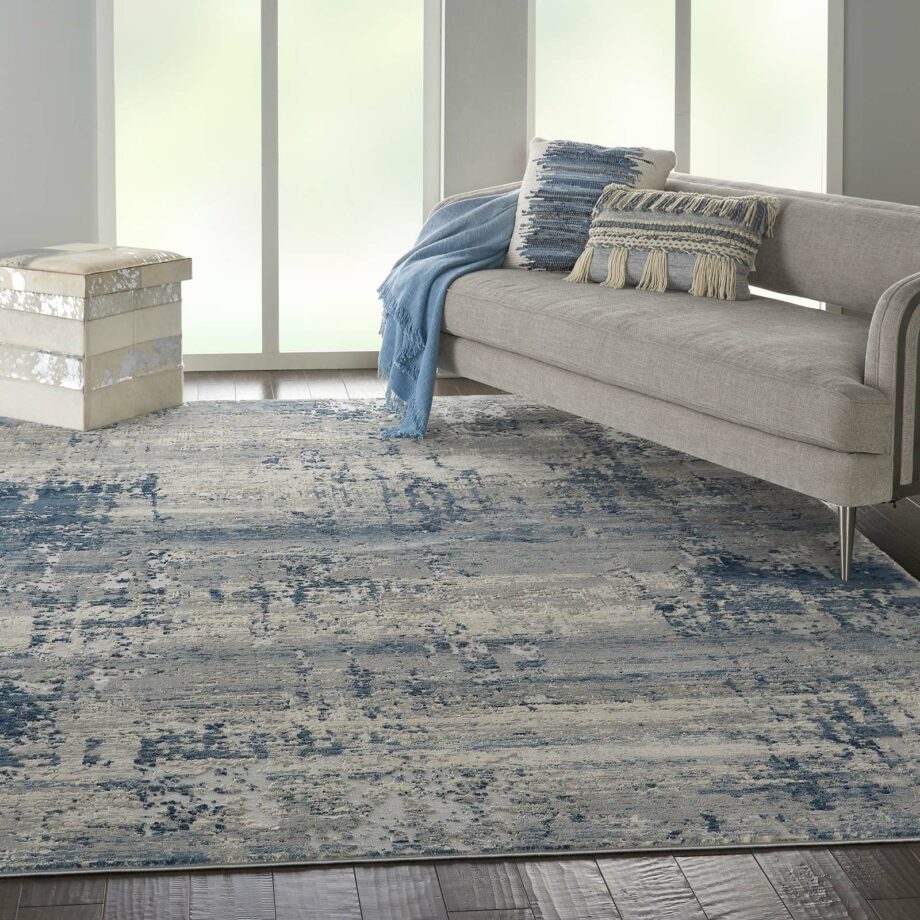 Nourison rug Rustic Textures RUS10 IVBLU IVORY BLUE 8x11 099446496508 interior 3