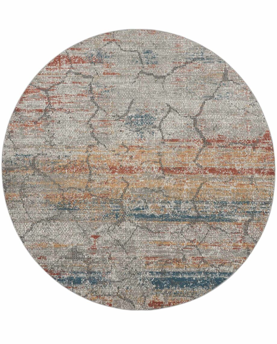 Nourison rug Rustic Textures RUS11 MULTI MULTICOLOR 8XRND 099446836052