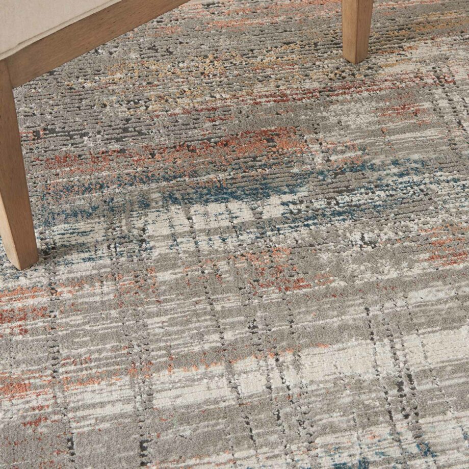Nourison rug Rustic Textures RUS12 GRYMT GREY MULTICOLOR 5X7 099446799128 interior 2
