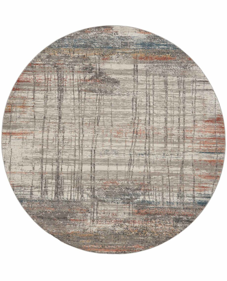 Nourison rug Rustic Textures RUS12 GRYMT GREY MULTICOLOR 8XRND 099446836069