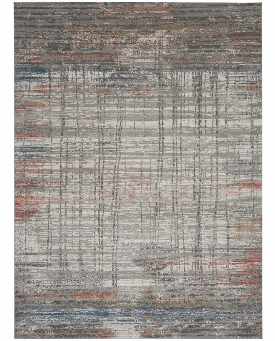 Nourison rug Rustic Textures RUS12 GRYMT GREY MULTICOLOR 8x11 099446799135