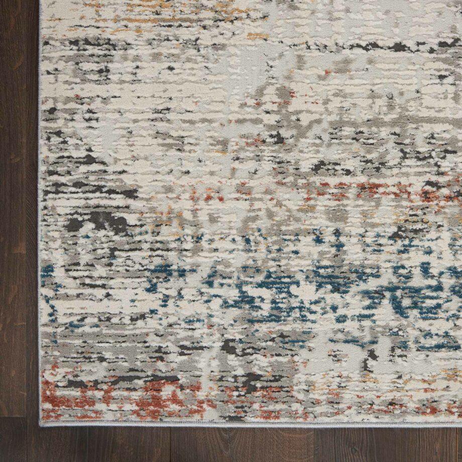 Nourison rug Rustic Textures RUS14 LTGMT LIGHT GREY MULTICOLOR 5X7 099446799272 CR