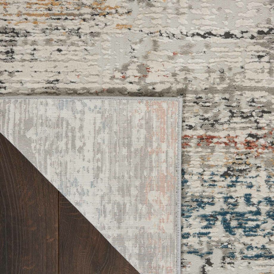 Nourison rug Rustic Textures RUS14 LTGMT LIGHT GREY MULTICOLOR 5X7 099446799272 CRB
