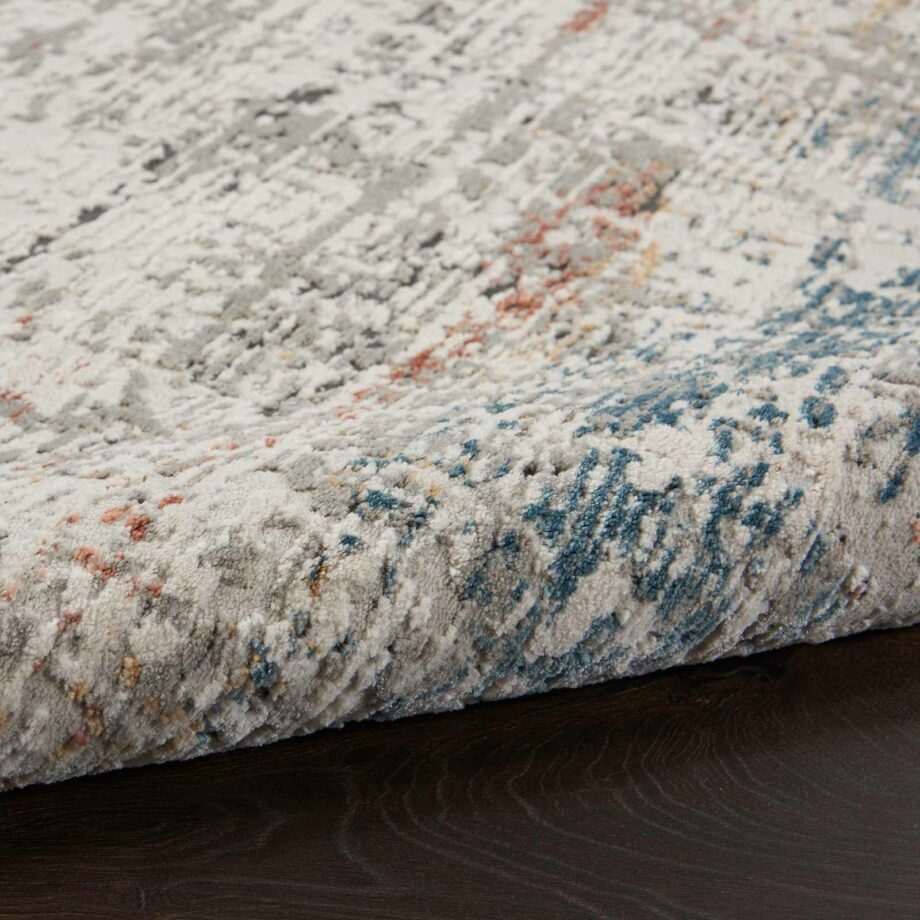 Nourison rug Rustic Textures RUS14 LTGMT LIGHT GREY MULTICOLOR 5X7 099446799272 TX01