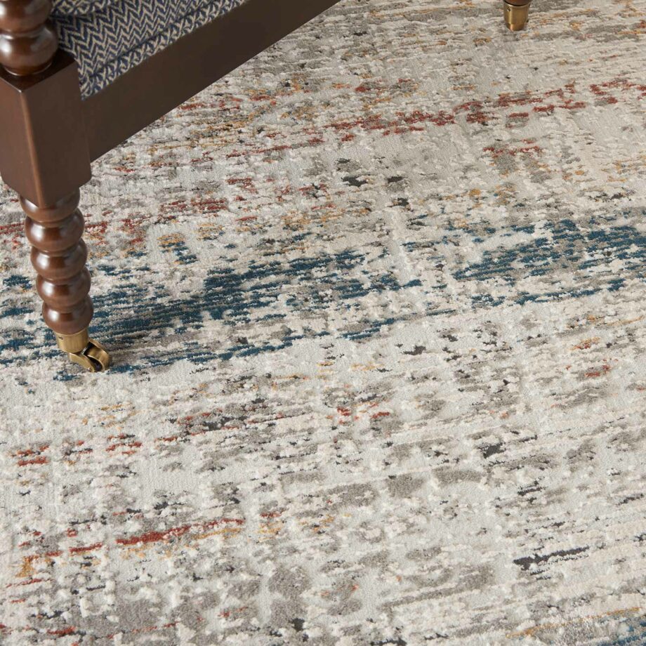 Nourison rug Rustic Textures RUS14 LTGMT LIGHT GREY MULTICOLOR 5X7 099446799272 interior 2