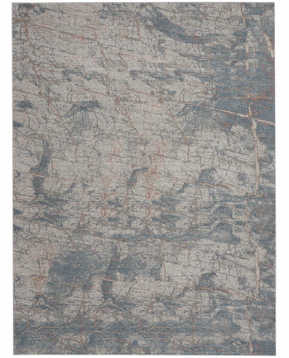 Nourison rug Rustic Textures RUS15 LGYBL LIGHT GREY BLUE 8x11 099446799494