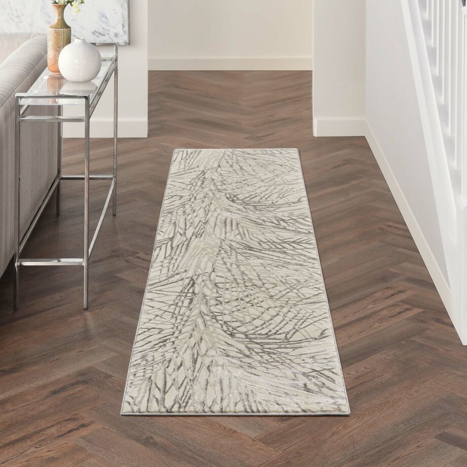 Nourison rug Rustic Textures RUS17 IVGRY IVORY GREY 2x8 099446814906 interior