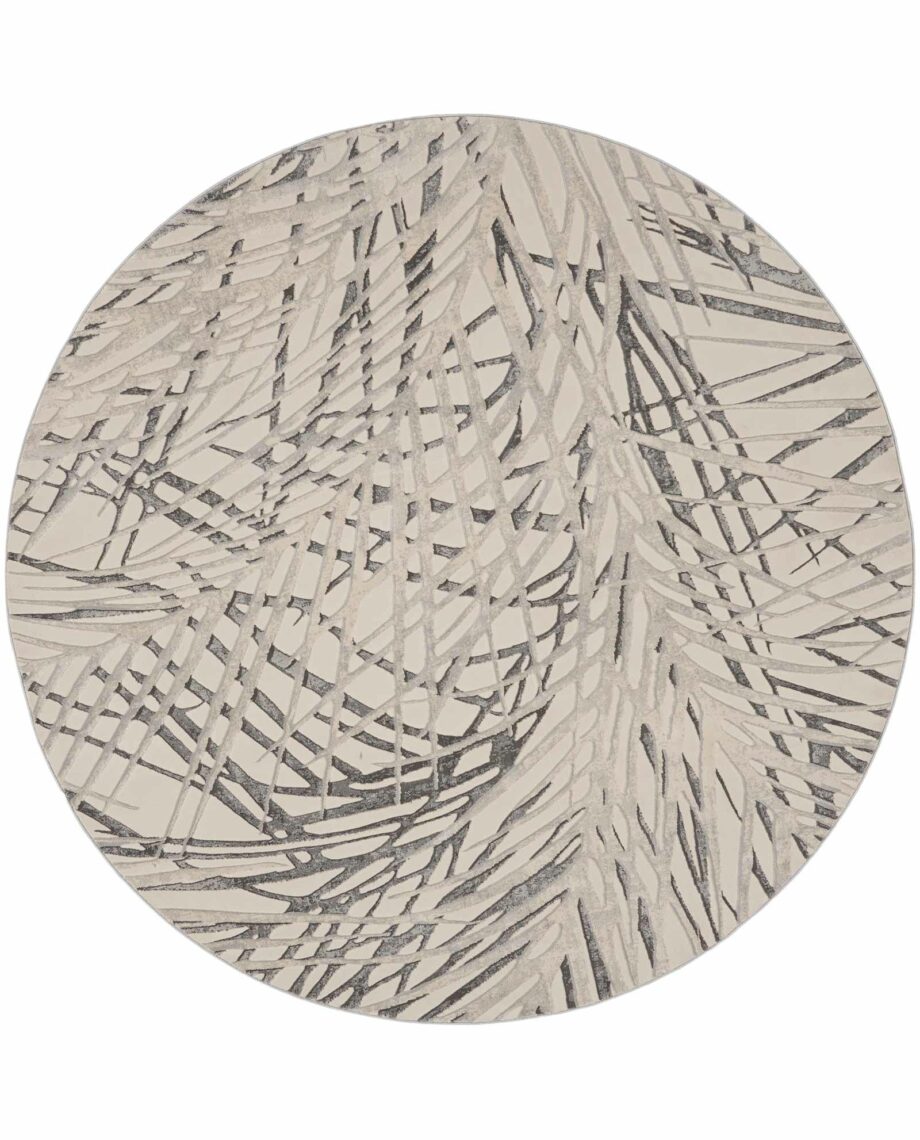 Nourison rug Rustic Textures RUS17 IVGRY IVORY GREY 8XRND 099446836137