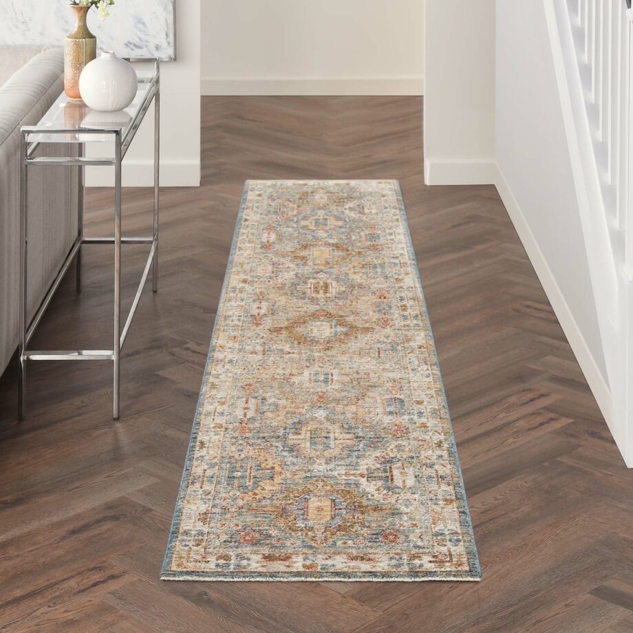 Nourison rug Sahar SHR01 BLUE 2x10 099446022417 interior 1