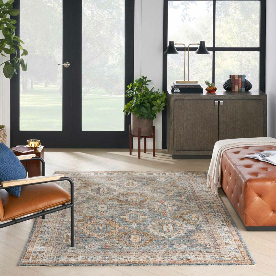 Nourison rug Sahar SHR01 BLUE 5x8 099446024930 interior 3