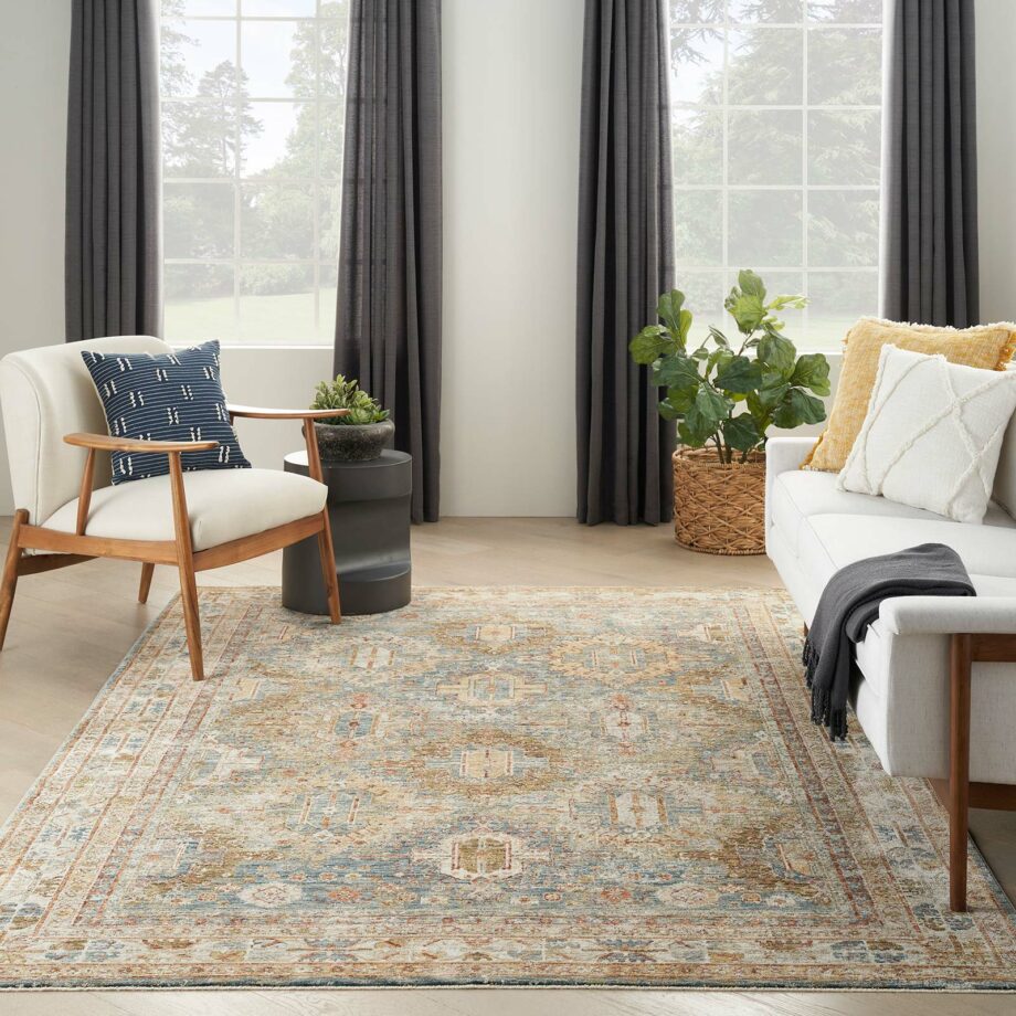 Nourison rug Sahar SHR01 BLUE 8x10 099446025425 interior 3