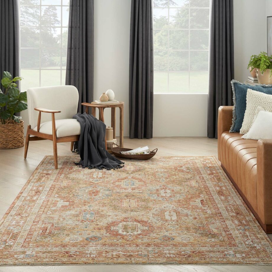 Nourison rug Sahar SHR01 RUST 8x10 099446025432 interior 3