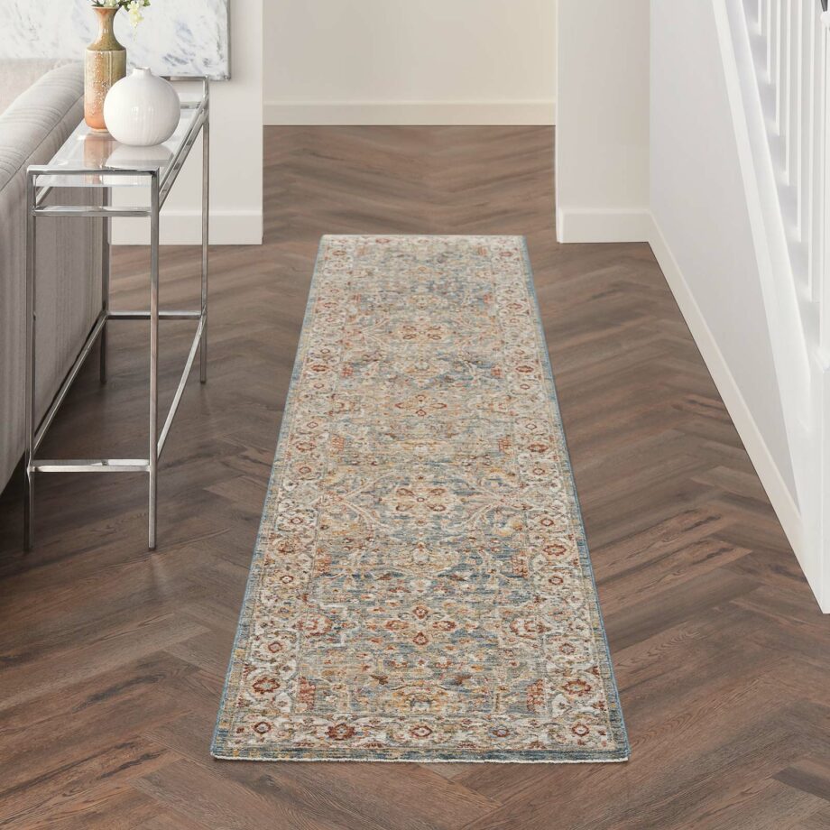 Nourison rug Sahar SHR03 BLUE 2x10 099446022684 interior 1