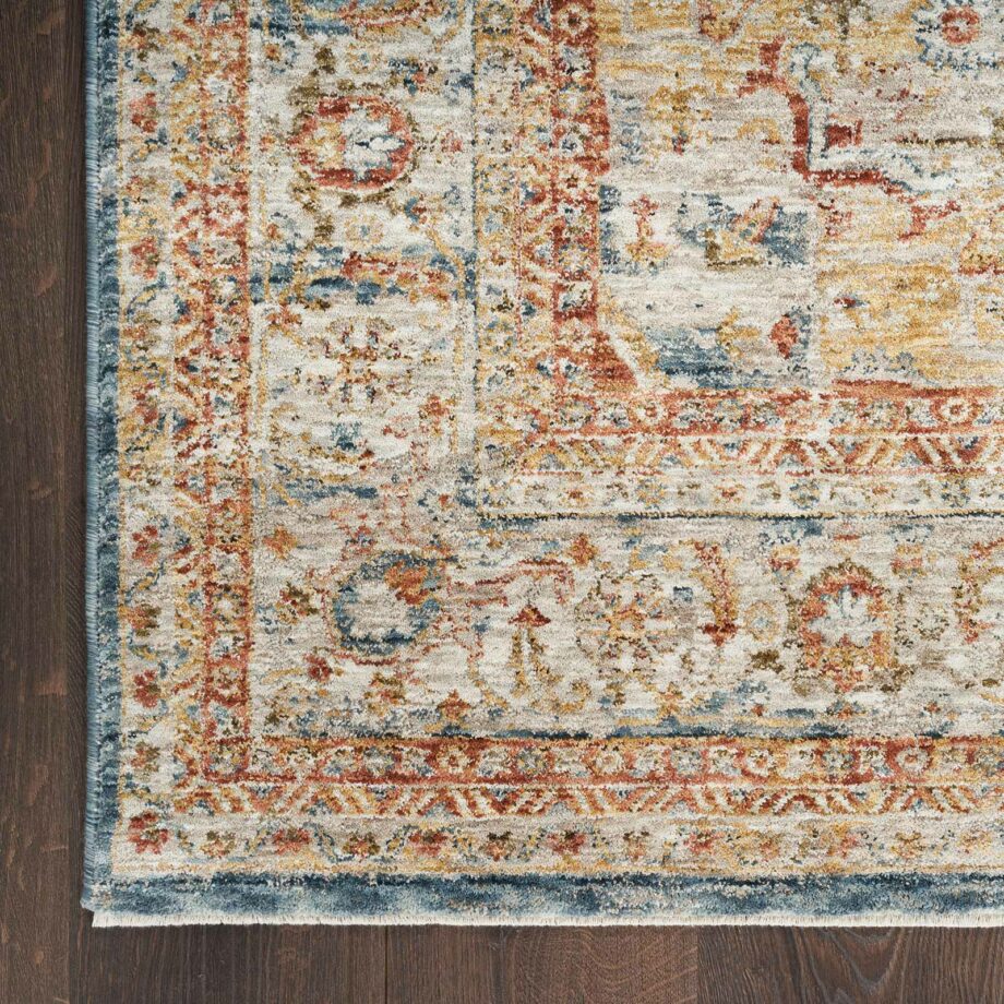 Nourison rug Sahar SHR06 IVBLU IVORY BLUE 5x8 099446166302 CR