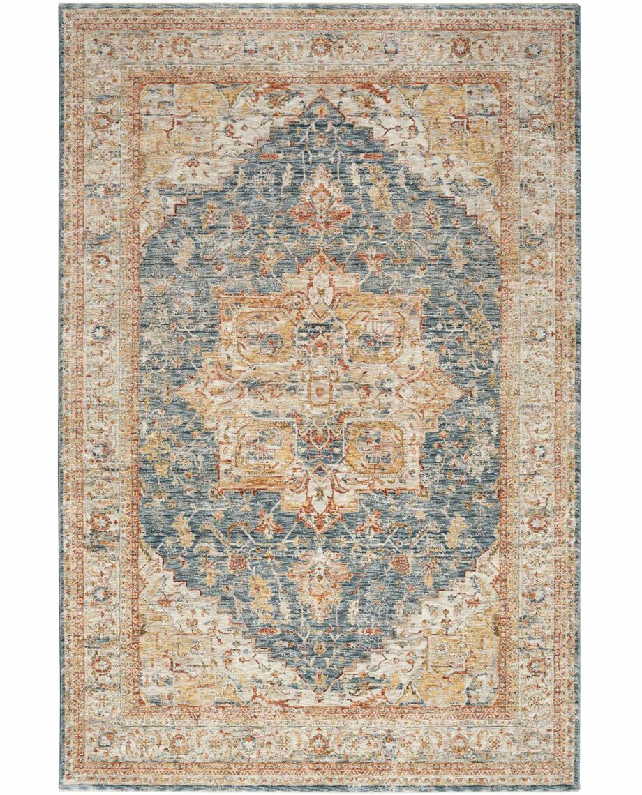 Nourison rug Sahar SHR06 IVBLU IVORY BLUE 8x10 099446166326