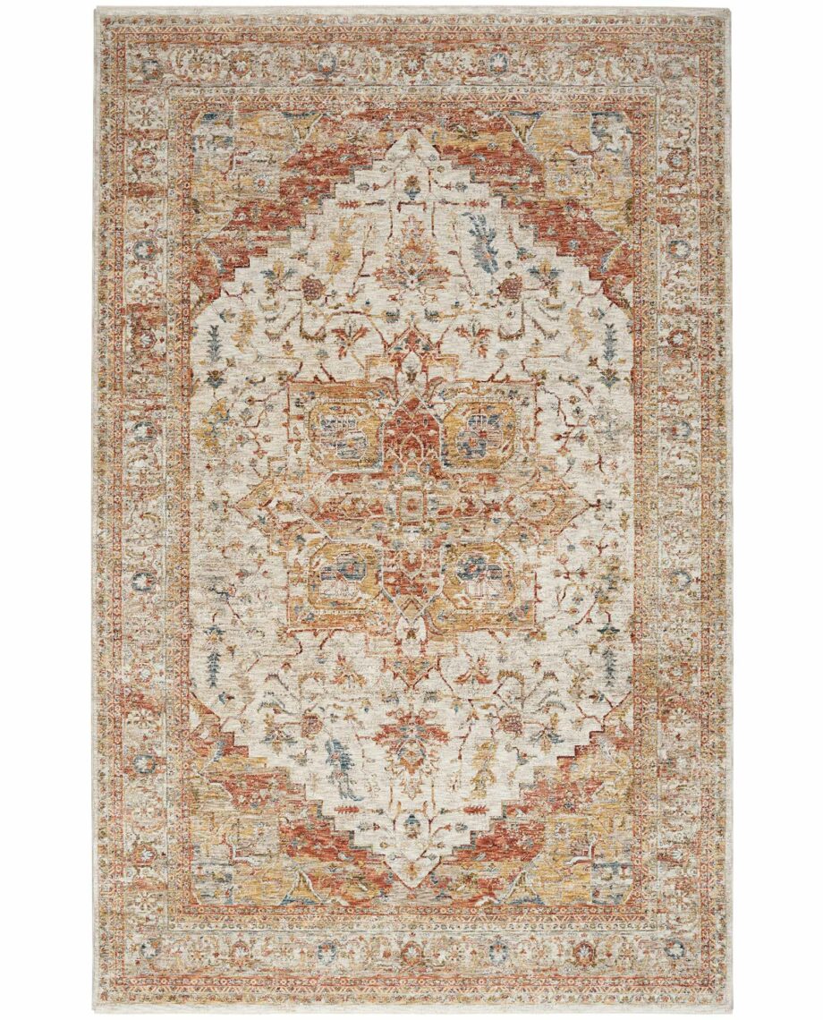 Nourison rug Sahar SHR06 IVRUS IVORY RUST 8x10 099446898760