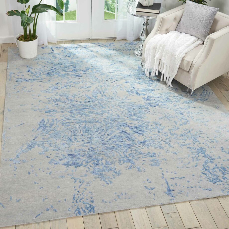 Nourison rug Silk Shadows SHA18 GRYBL 8x10 099446451118 Room2
