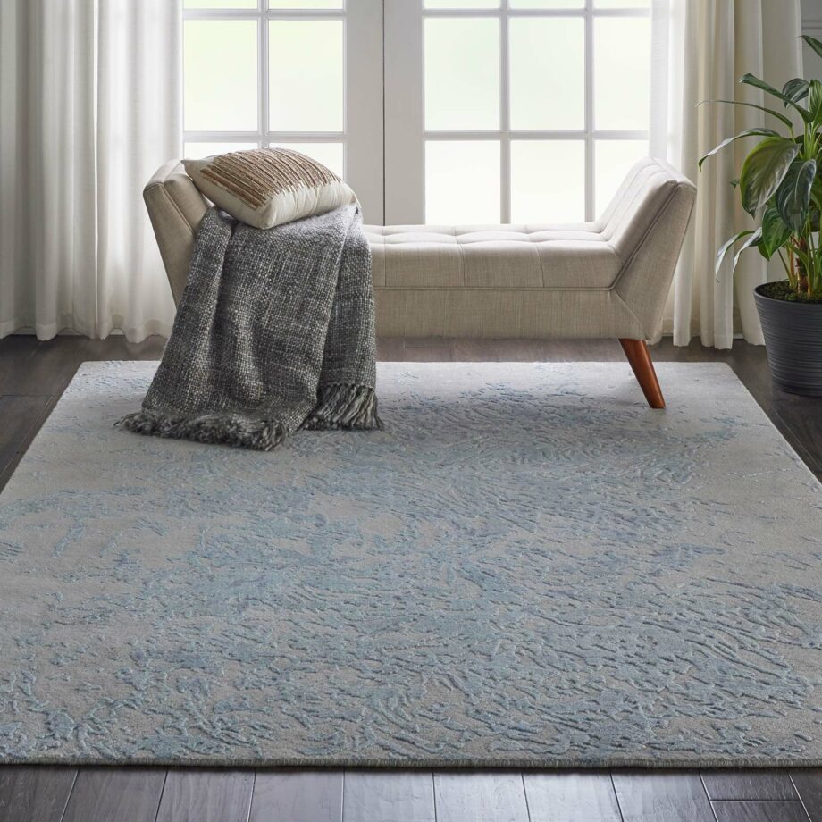 Nourison rug Silk Shadows SHA18 GRYBL GREY BLUE 6X8 099446451101 interior 1 C
