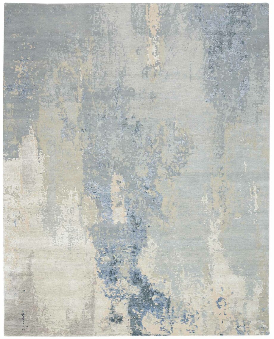 Nourison rug Silk Shadows SHA21 BLUSK BLUE SKY 8X10 099446020628