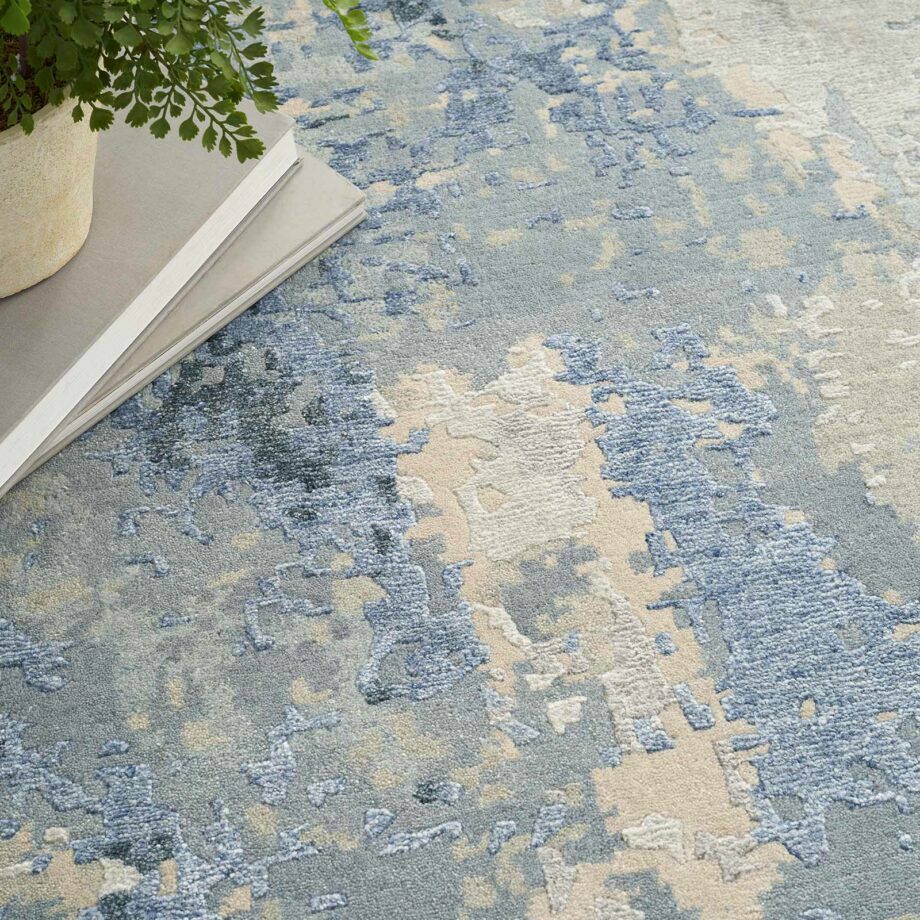 Nourison rug Silk Shadows SHA21 BLUSK BLUE SKY 8X10 099446020628 interior 2
