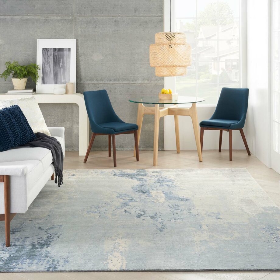 Nourison rug Silk Shadows SHA21 BLUSK BLUE SKY 8X10 099446020628 interior 3
