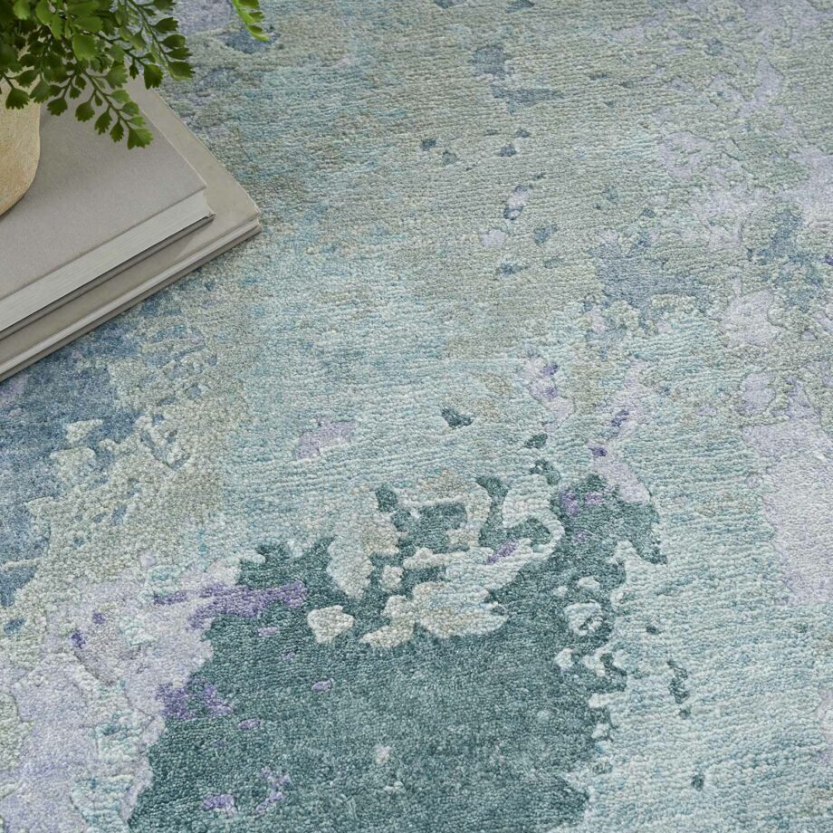 Nourison rug Silk Shadows SHA22 BLUGN BLUE GREEN 8X10 099446020659 interior 2