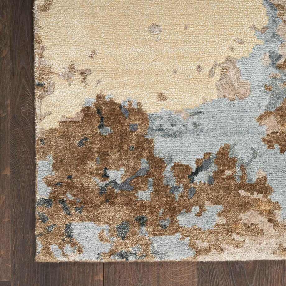 Nourison rug Silk Shadows SHA23 BGEBL BEIGE BLUE 8x10 099446929365 CR