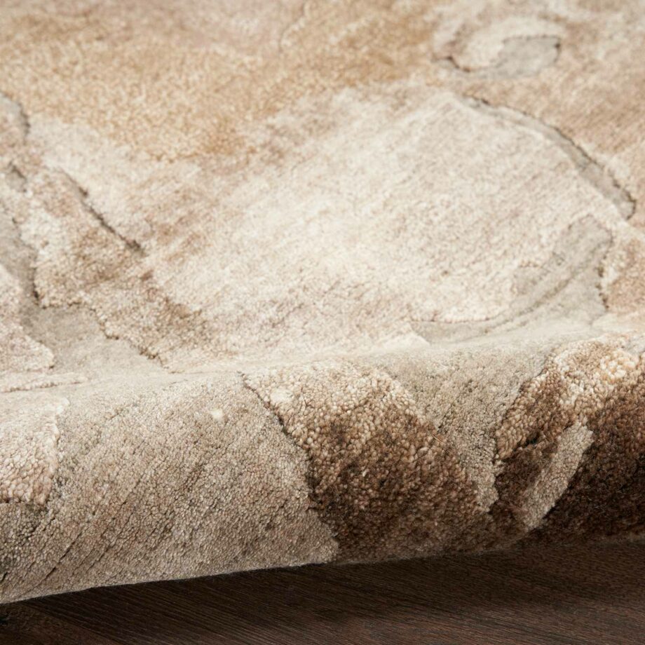 Nourison rug Silk Shadows SHA24 BGSIL BEIGE SILVER 8x10 099446929396 TX01