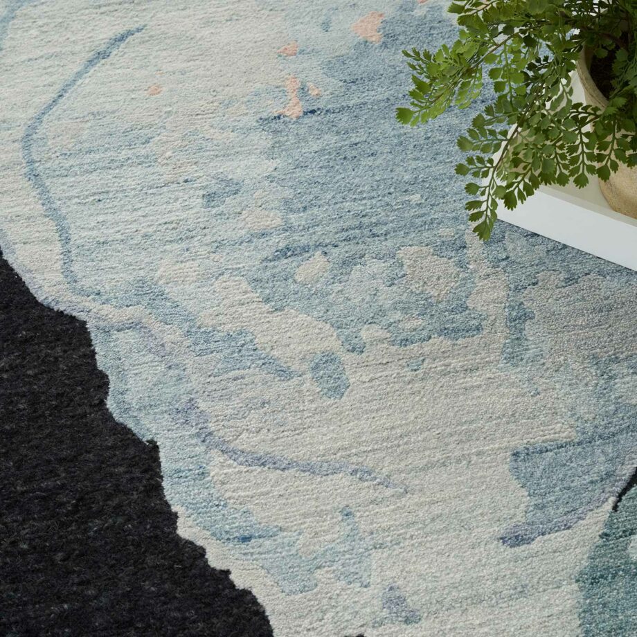 Nourison rug Silk Shadows SHA25 BLPNK BLUE PINK 8x10 099446929419 interior 2