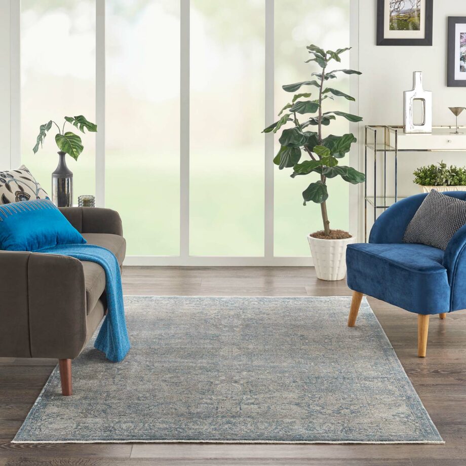 Nourison rug Starry Nights STN01 CRMBL CREAM BLUE 5x7 099446736802 interior 1 C