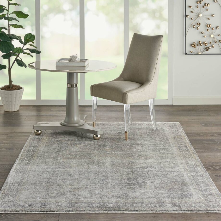 Nourison rug Starry Nights STN03 SILCM SILVER CREAM 5x7 099446745552 interior 1 C