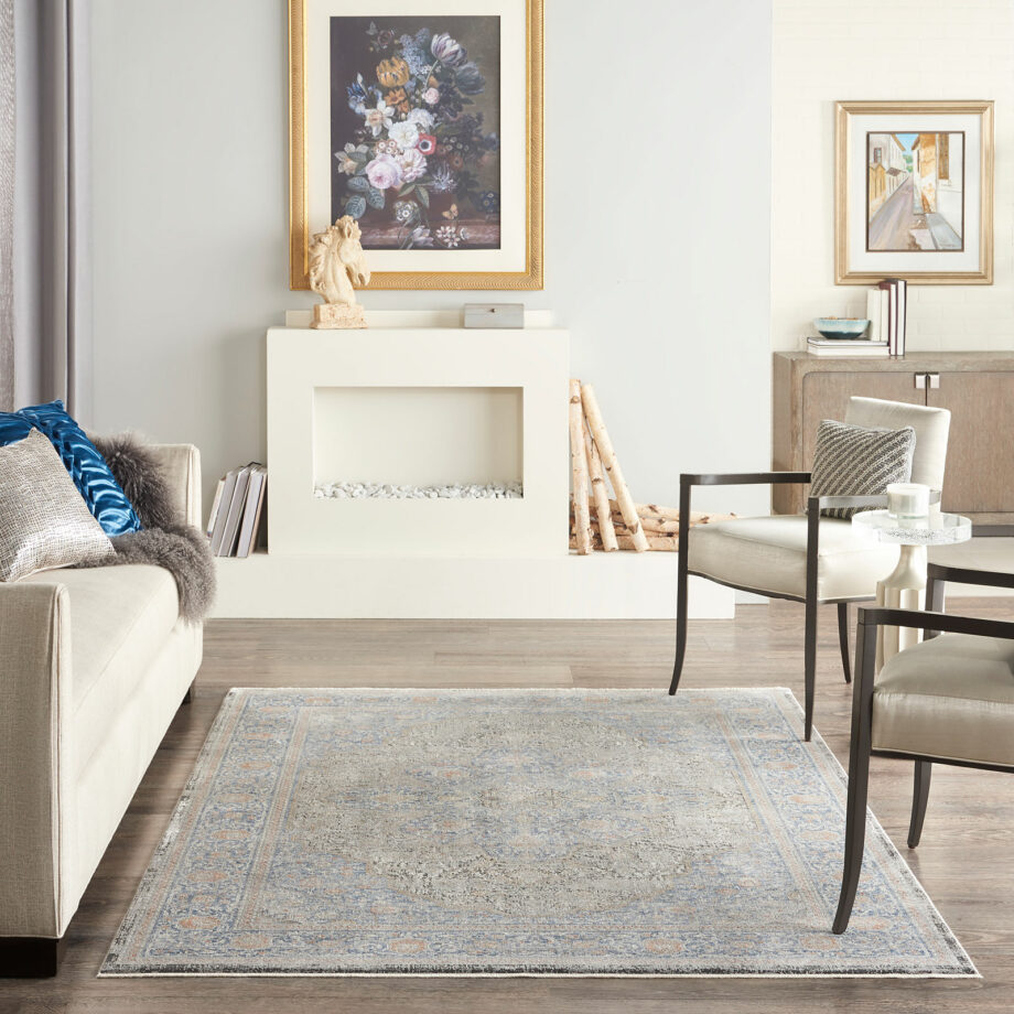 Nourison rug Starry Nights STN07 BLUE 5x7 099446792556 interior 3