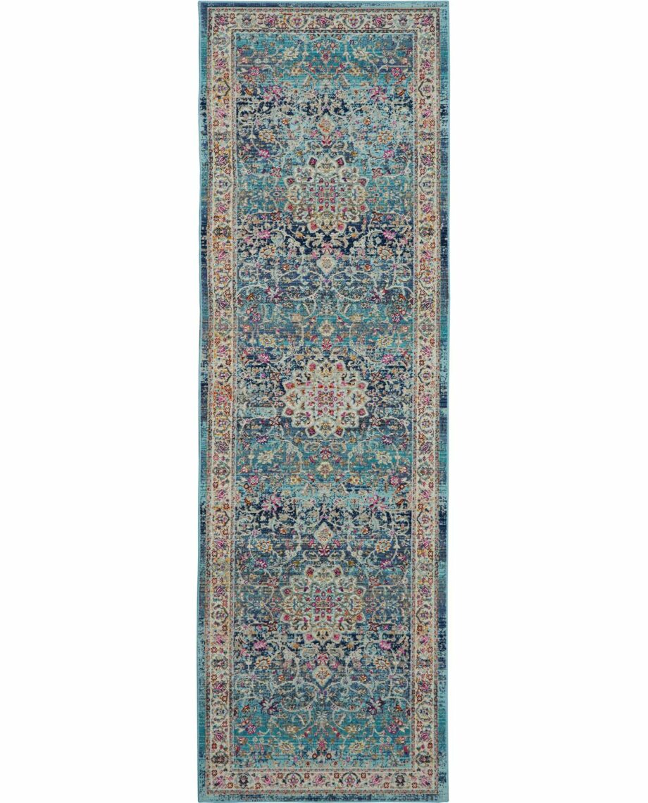 Nourison rug Vintage Kashan VKA01 BLUE 2x8 099446455024 C