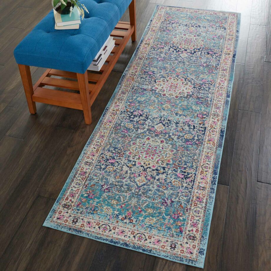 Nourison rug Vintage Kashan VKA01 BLUE 2x8 099446455024 interior 1 C