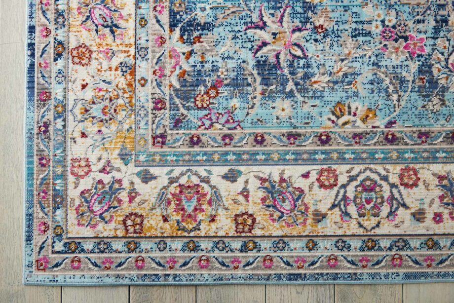 Nourison rug Vintage Kashan VKA01 BLUE 5x7 099446454997 CR01