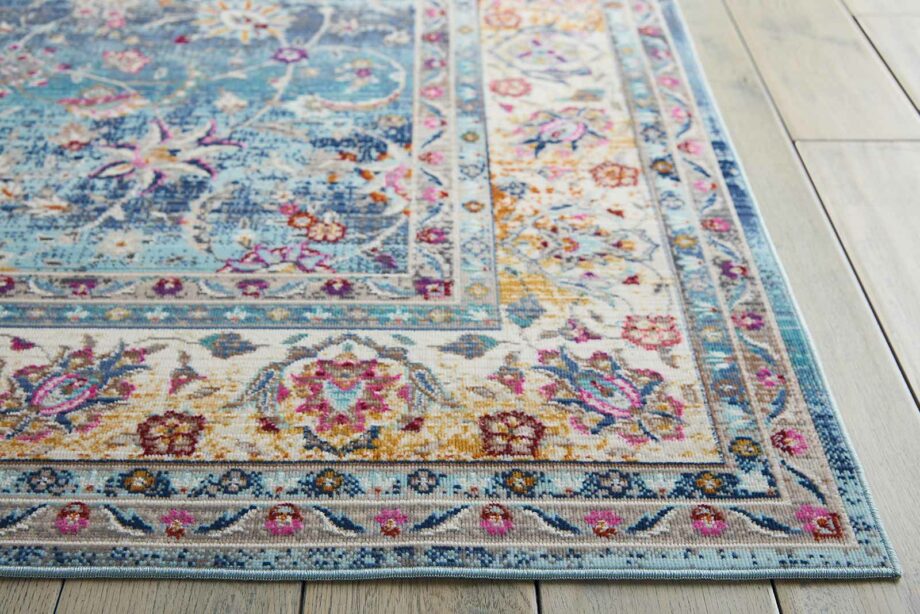 Nourison rug Vintage Kashan VKA01 BLUE 5x7 099446454997 DT01