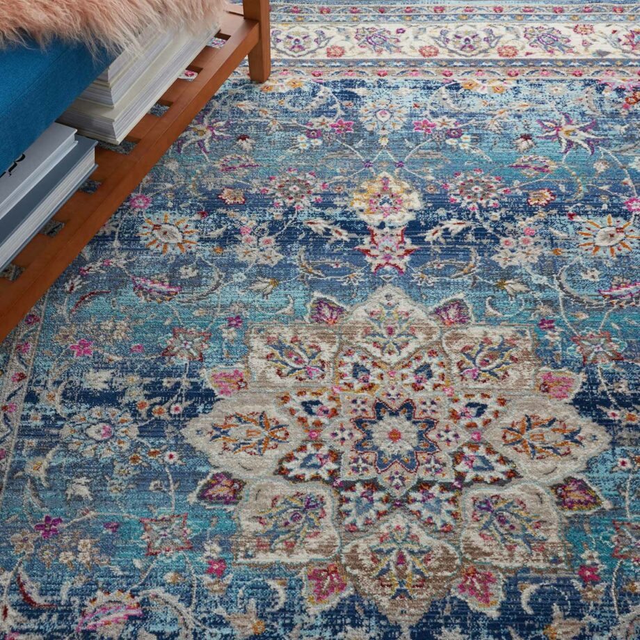 Nourison rug Vintage Kashan VKA01 BLUE 5x8 099446456205 interior 2 C