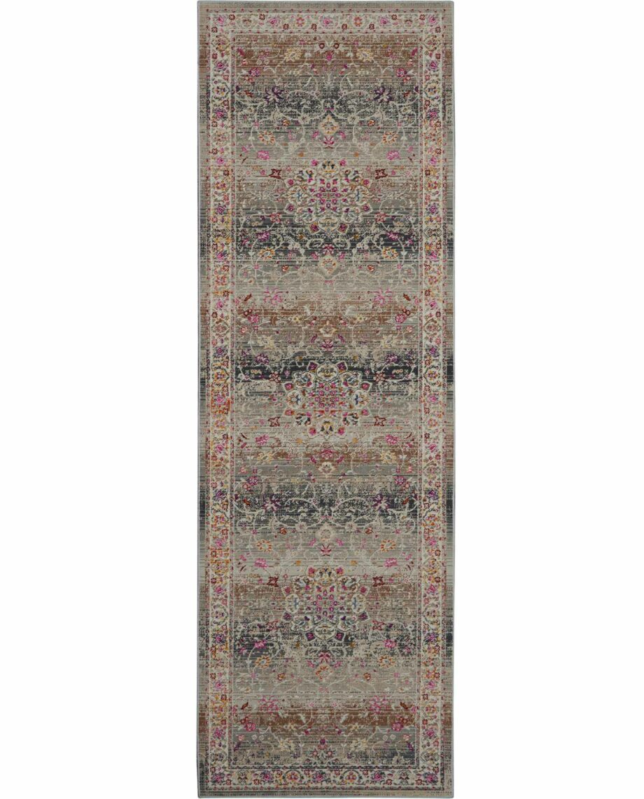 Nourison rug Vintage Kashan VKA01 GREY 2x8 099446455031 C