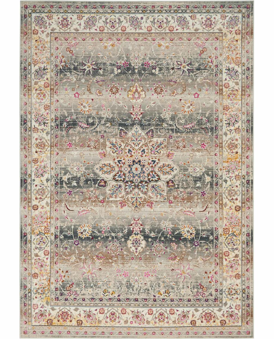 Nourison rug Vintage Kashan VKA01 GREY 5x7 099446455116 MAIN