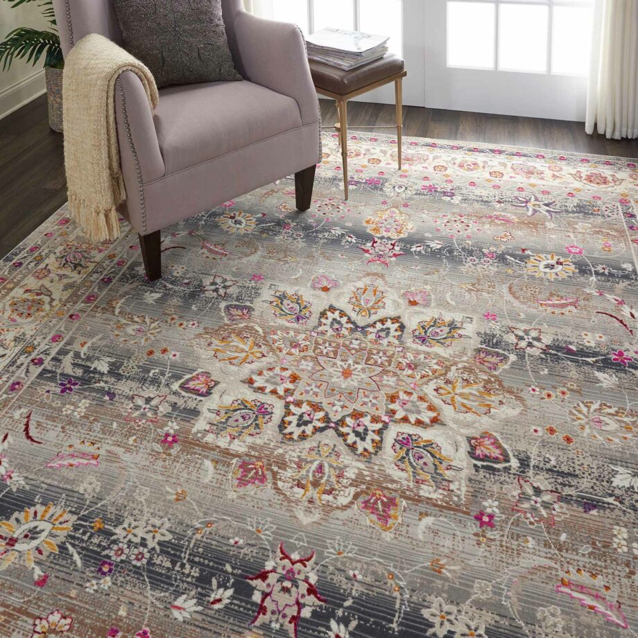 Nourison rug Vintage Kashan VKA01 GREY 8x10 099446455130 interior 2 C