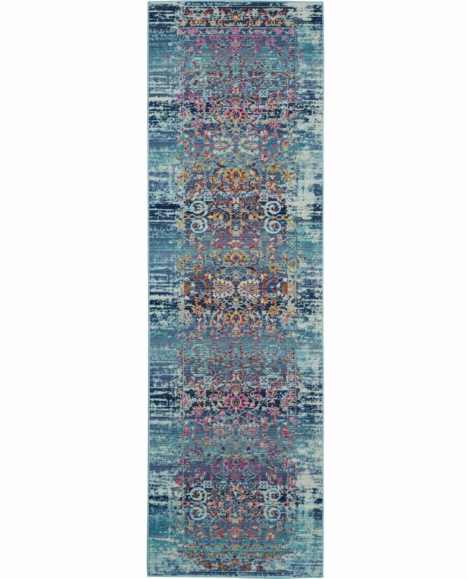 Nourison rug Vintage Kashan VKA02 BLUE 2x8 99446455277 C